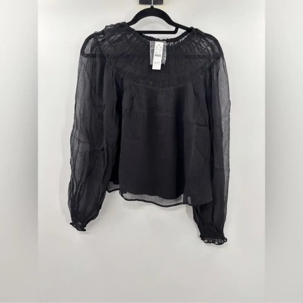 J.Crew Drapey shirred top in crinkle cupro_5